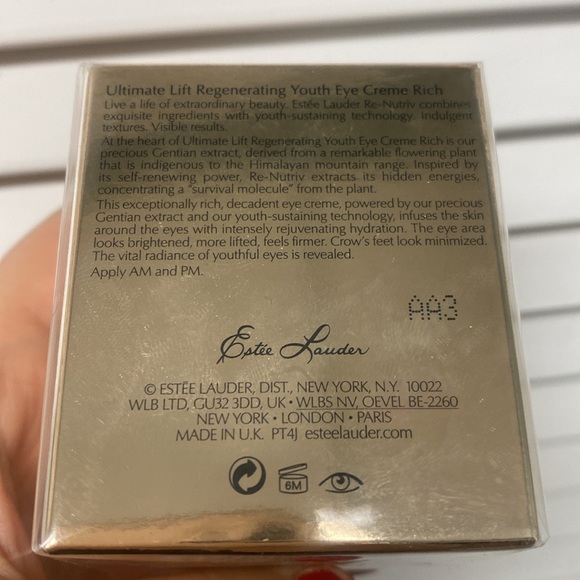 Estee Lauder Re-Nutriv Ultimate Lift Regenerating Youth Eye Cream New in Box - Picture 3 of 7